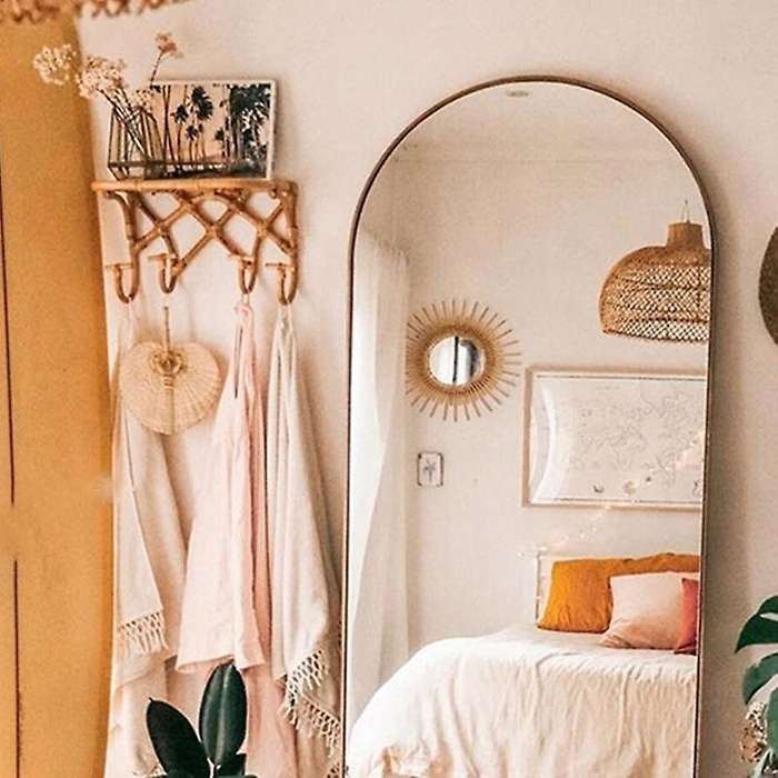 Rattan Clothes Hanger Rack Organizer for Coat Hat Hooks Towel Handbag Holder Bathroom
