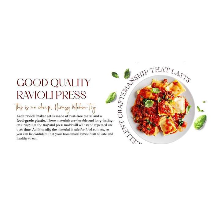 Ravioli Maker Press Mold Potsticker Meat Dumpling Maker , Ravioli Stamp Pasta Making Kit Pasta Makin