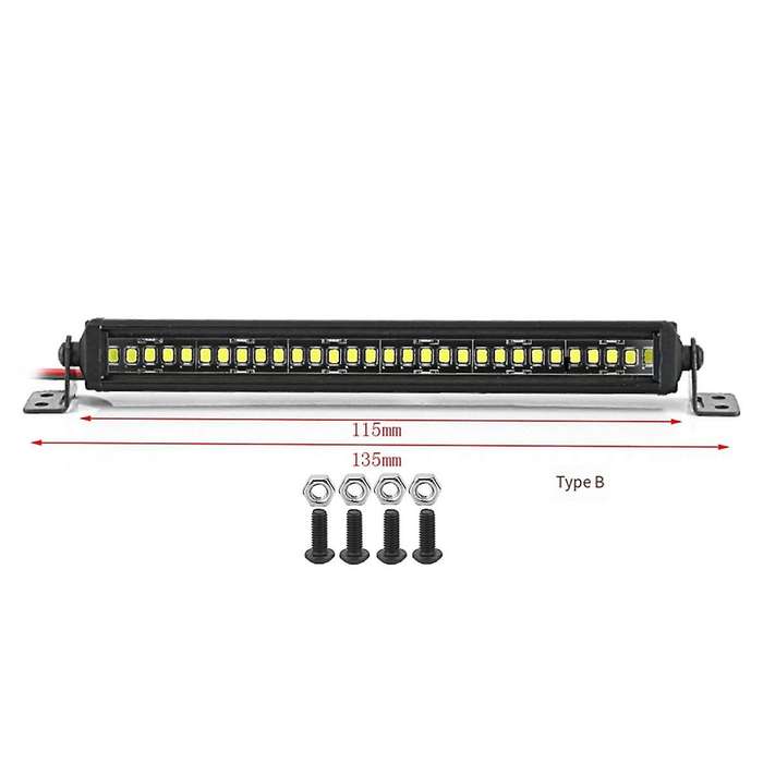 Rc Car Roof Lamp 24 36 Led Light Bar for 1/10 Rc Crawler Axial Scx10 90046/47 Scx24 Wrangler D90 Tr