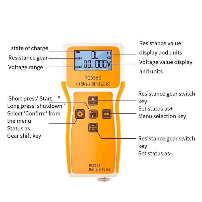 Rc3563 Battery Internal Resistance Meter 18650 High Precision Voltage Lithium Battery Internal Resis