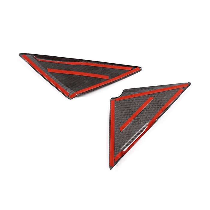 Real Carbon Fiber A-pillar Sticker Front Window Triangle Cover for R35 2008-2016