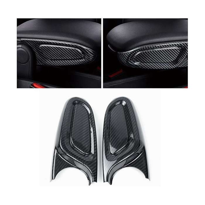 Real Carbon Fiber Car Armrest Box Side Decoration Cover for Countryman F60 Interior Trim