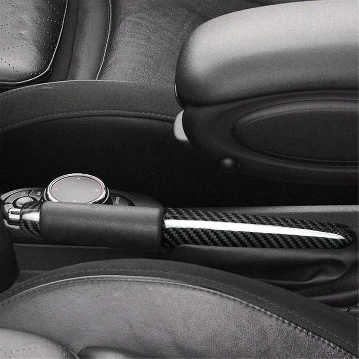 Real Carbon Fiber Car Handbrake Cover Trims for Hatchback F55 F56 F57 2014-2021