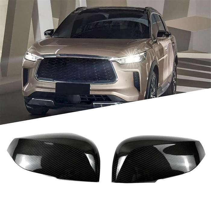 Real Carbon Fiber Car Side Rearview Mirror Cover for Qx50 2016-2023 Qx60 2016-2020 Door Mirror Cover