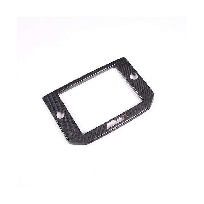 Real Carbon Fiber Central Control Navigation Panel Trim Screen Frame Cover for 2014-2015(Carbon)