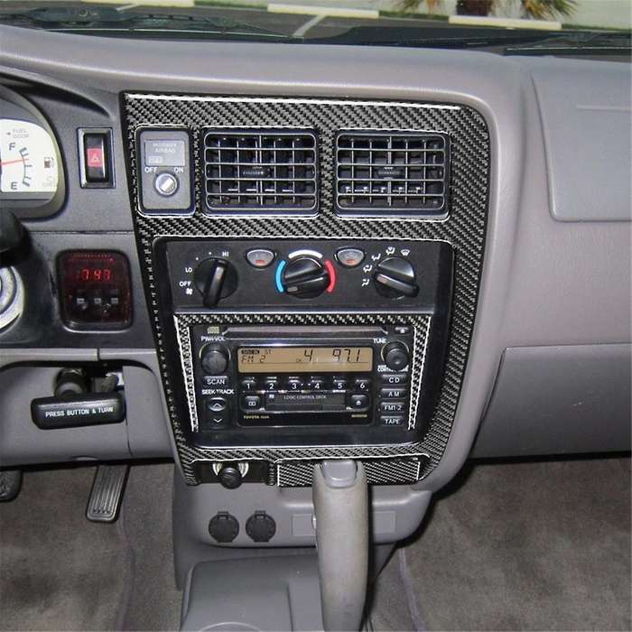 Real Carbon Fiber for 2001-2004 Center Console Radio CD AC Panel Cover Trim Sticker Interior Accesso