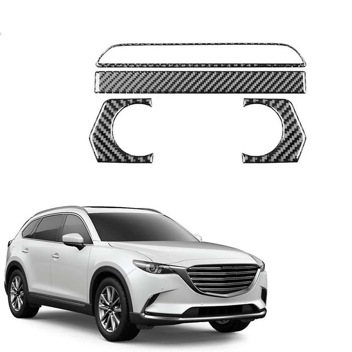 Real Carbon Fiber for CX9 -9 2016-2022 Center Console AC Knob Control Panel Cover Trim Interior Acc