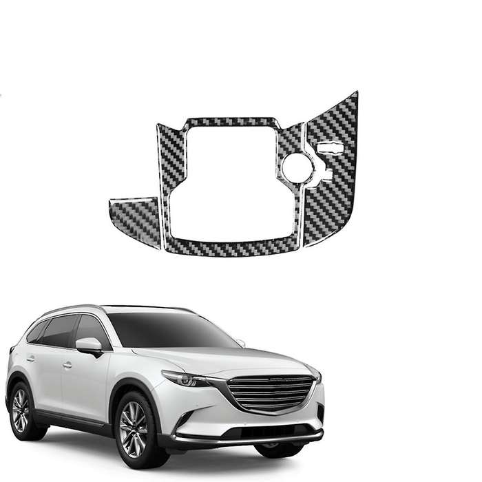 Real Carbon Fiber for CX9 -9 2016-2022 Center Console Audio Panel Cover Trim Sticker Car Interior A