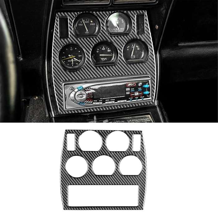 Real Carbon Fiber for C3 1968-1982 Car Center Console Panel Cover Trim Interior Accessories