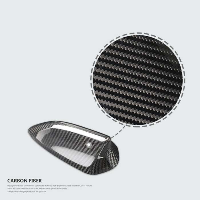 Real Carbon Fiber for 3 Axela -3 -4 -5 -8 Exterior Car Fin Antenna Cover Sticker Trim