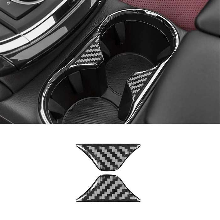 Real Carbon Fiber for CX9 -9 2016-2022 Center Console Cup Holder Cover Trim Interior Accessories