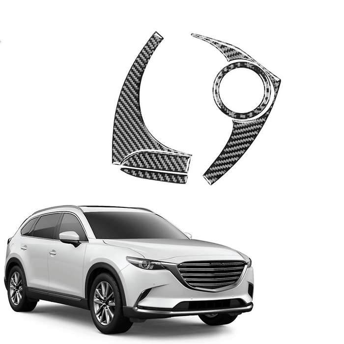 Real Carbon Fiber for CX9 -9 2016-2022 Dashboard Panel Engine Start Stop Button Frame Trim Interior