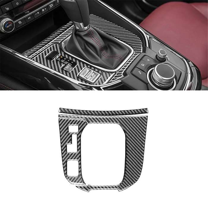 Real Carbon Fiber for CX9 -9 2016-2022 Center Console Gear Shift Panel Cover Trim Sticker Interior