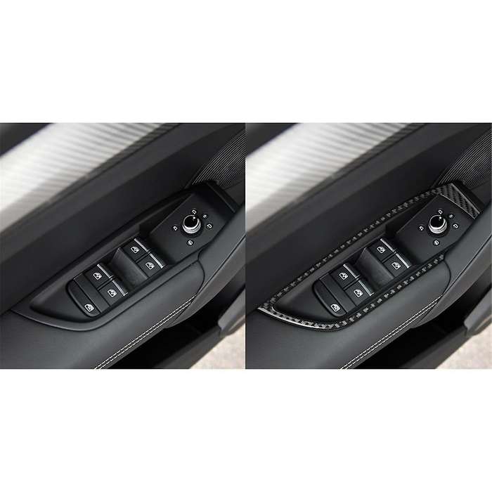 Real Carbon Fiber for Q5L FY SQ5 2018-2024 Door Sides Window Lift Switch Button Panel Cover Interior