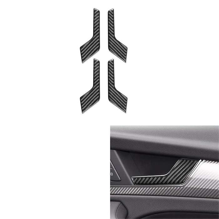 Real Carbon Fiber for Q5L FY SQ5 2018-2024 Door Inner Handle Cover Interior Trim Sticker Decal