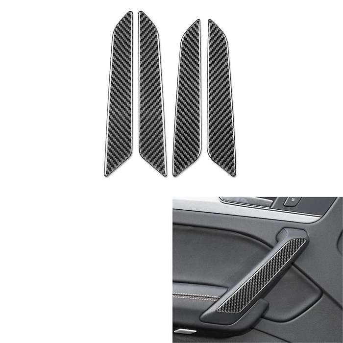 Real Carbon Fiber for Q5L FY SQ5 2018-2024 Door Inner Pull Panel Cover Interior Trim Sticker Decal