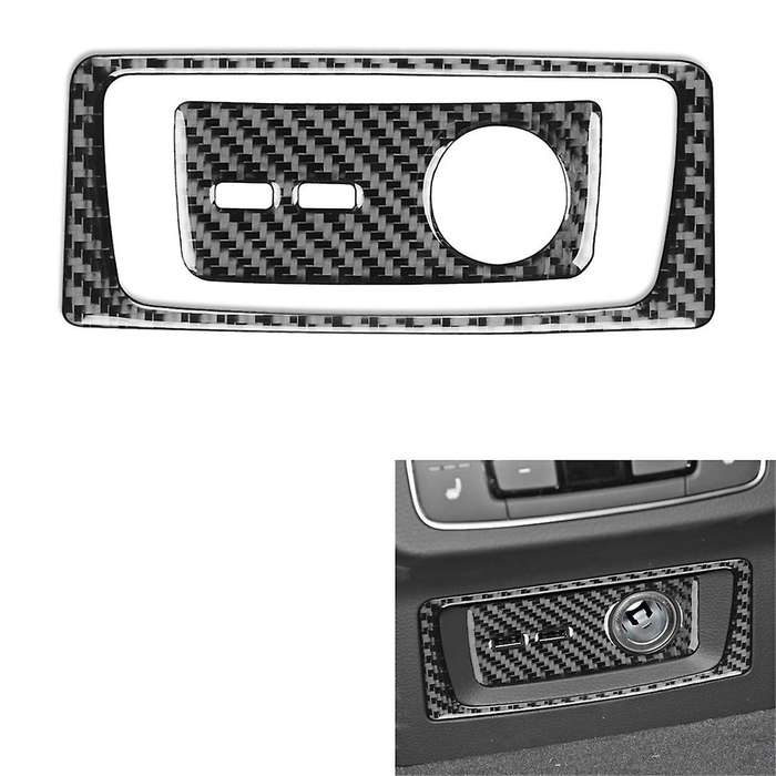 Real Carbon Fiber for Q5L FY SQ5 2018-2024 LHD Rear Lighter Power Outlet Panel Cover Interior Trim