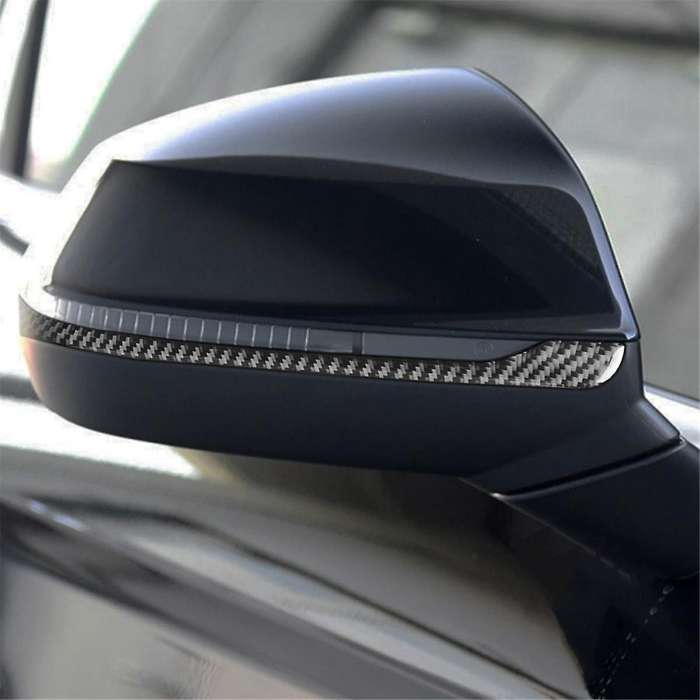 Real Carbon Fiber for Q5L FY SQ5 2018-2024 Rearview Mirror Strip Cover Exterior Trim Sticker Decal