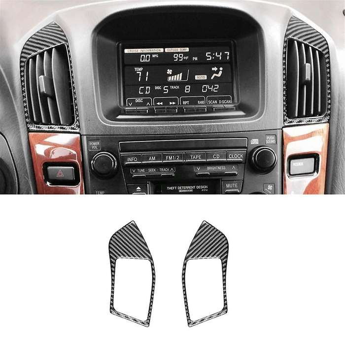 Real Carbon Fiber for RX300 1998-2003 Car Center Console Air Conditioning Outlet Cover Trim Interio