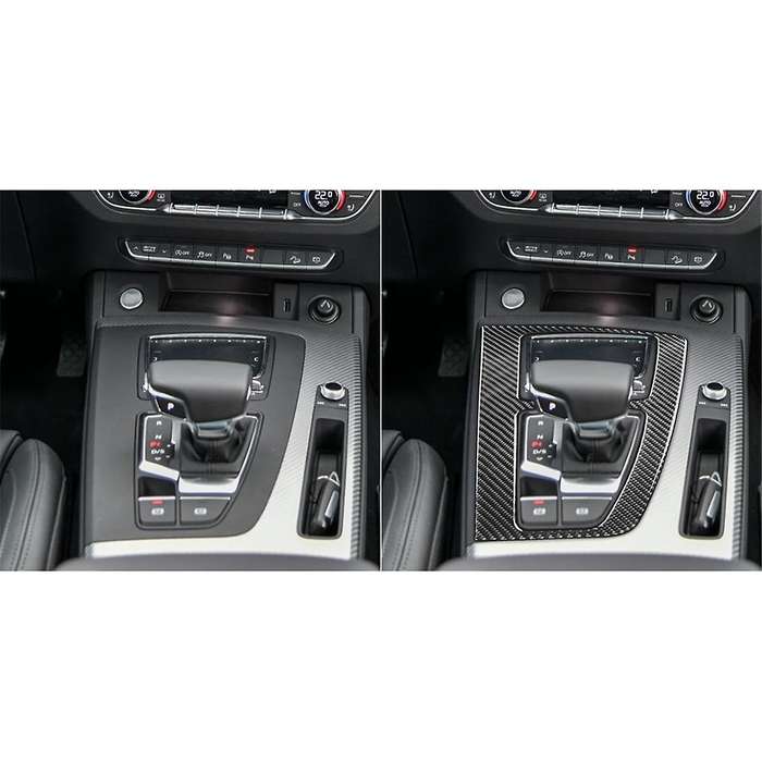 Real Carbon Fiber for Q5L SQ5 2018-2024 LHD Center Console Gear Shift Panel Cover Interior Trim Stic