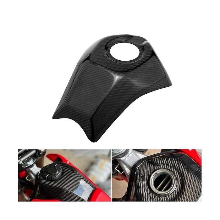 Real Carbon Fiber Fuel Gas Oil Tank Cap Guard Cover for CRF300L Dirt Bikes Motorcycle Gas Shield Acc