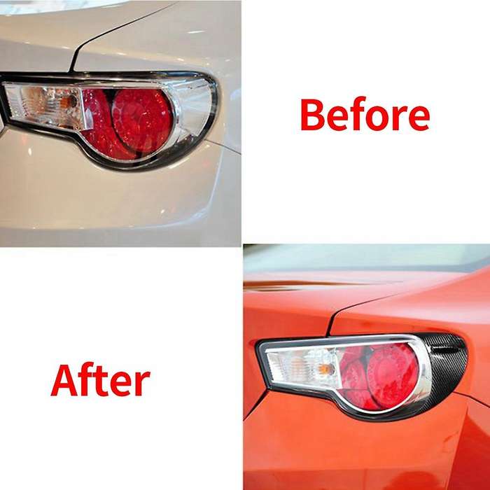 Real Carbon Fiber Rear Light Eyebrows Eyelids Stickers Trim Cover Headlight Lid for BRZ for GT86