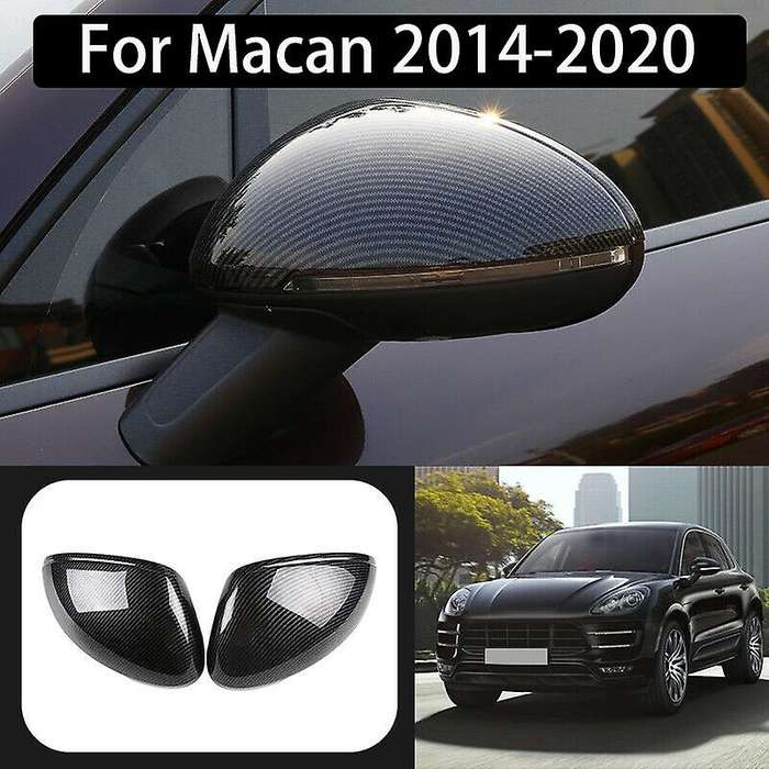 Real Carbon Fiber Rear View Mirror Decoration Cover Side Door Mirror Cover Cap for- 2014-2020