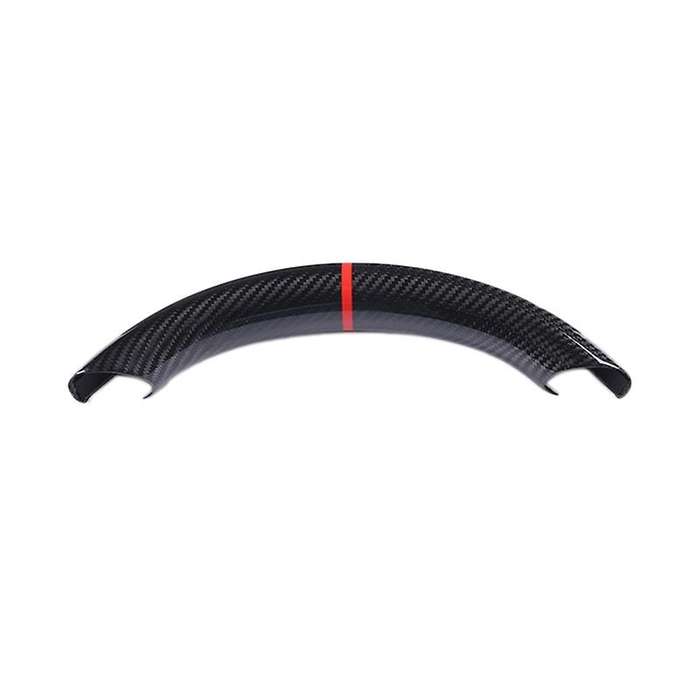 Real Carbon Fiber Steering Wheel Cover Trim Replacement Stickers Accessories for Y Red