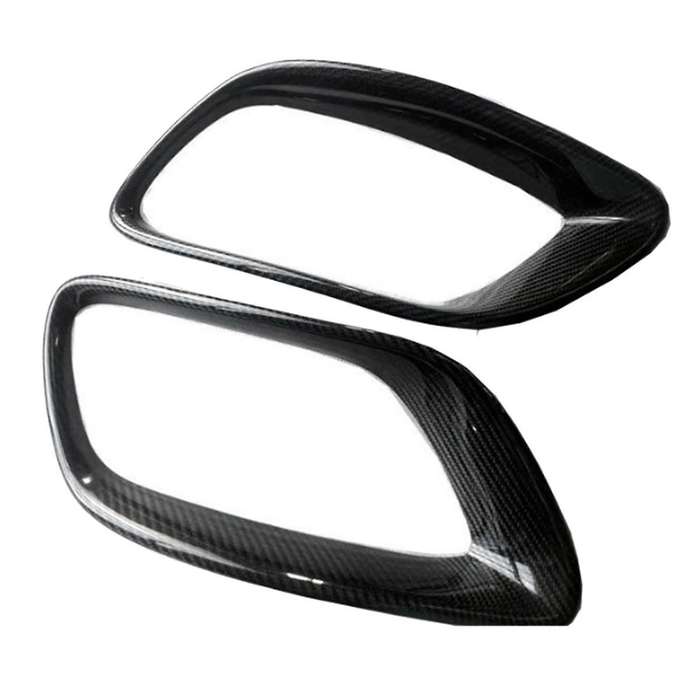 Real Carbon Fiber Tailpipe Trim Cover Exhaust Pipe Cover Tail Throat Frame Car Parts for X6 E71 200