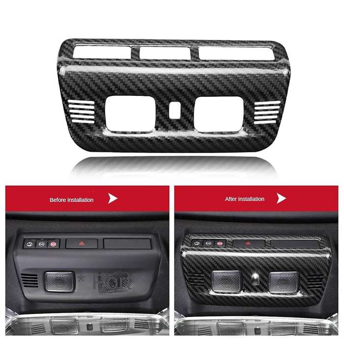 Real Carbon Fiber Sticker for C8 2020 2021 2022 2023 Front Reading Lamp Frame Interior Accessories