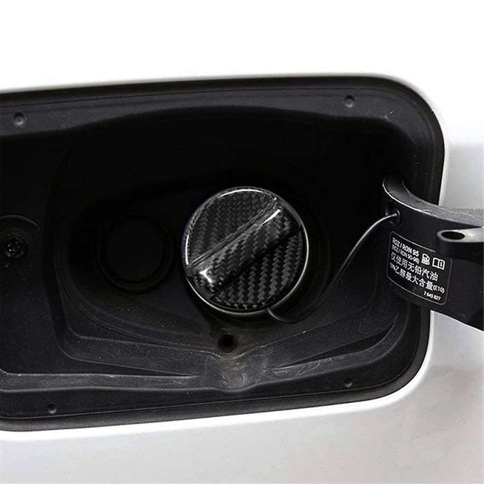 Real Hard Carbon Fiber Car Fuel Tank Cap for BRZ 2021-2023 XV Forester Legacy Crosstrek(Black)
