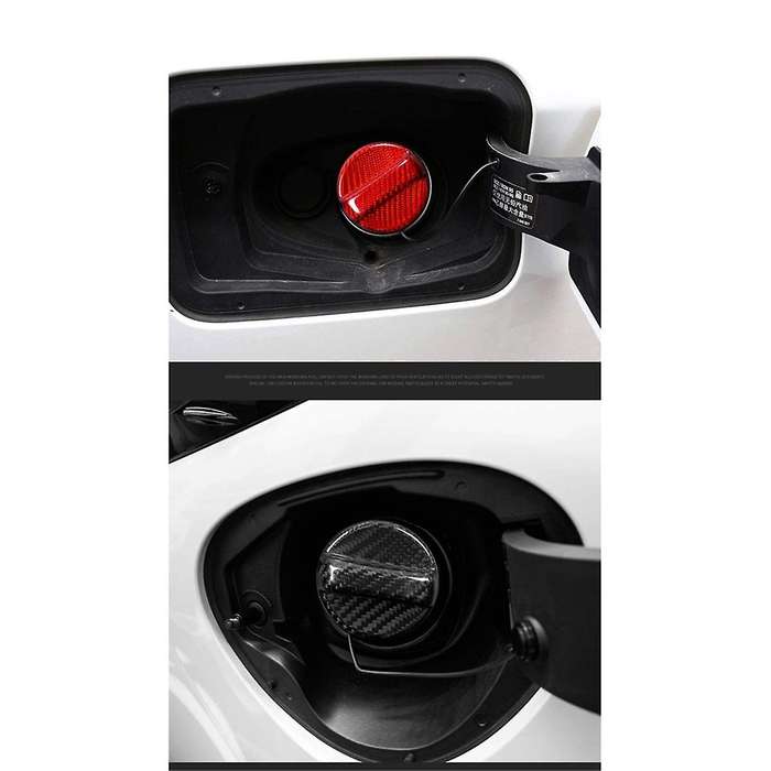 Real Hard Carbon Fiber Car Fuel Tank Cap for BRZ 2021-2023 XV Forester Legacy Crosstrek(Black)