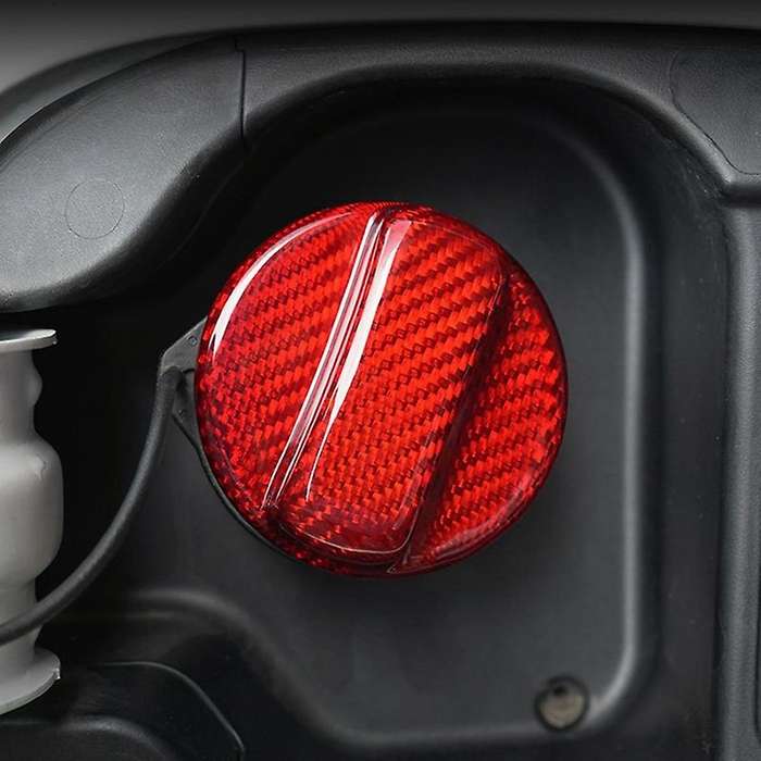 Real Hard Carbon Fiber Car Fuel Tank Cap Trim Cover Universal for Gr86 2021 2022 2023 Yaris(a)