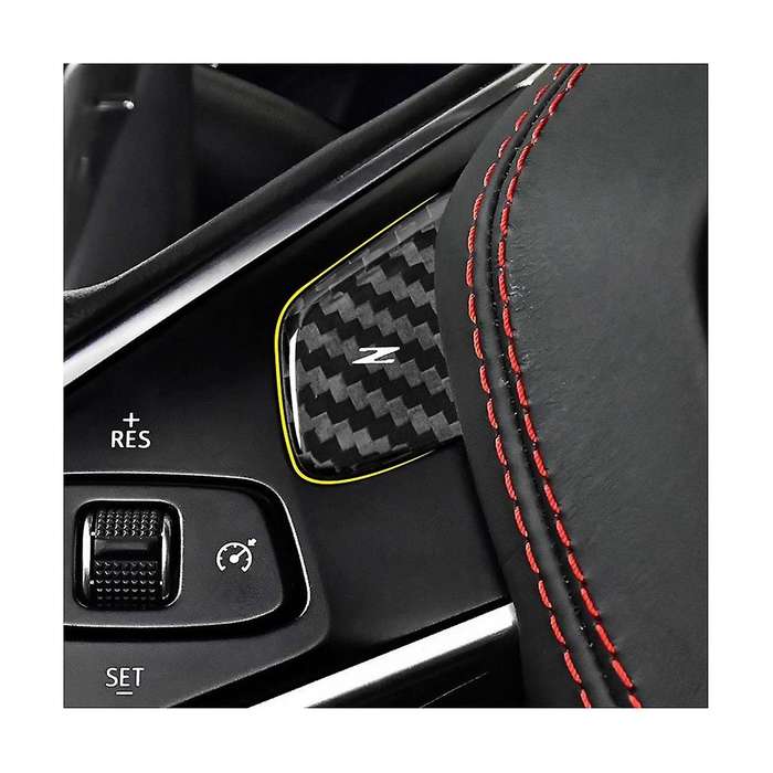 Real Hard Carbon Fiber Car Steering Wheel Button Cover Interior Trim for C8 2020 2021 2022 2023