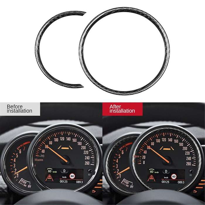 Real Hard Carbon Fiber Car Tachometer Stickers for MINI ONE S JCW F54 F55 F56 F57 F60 Car Interior A