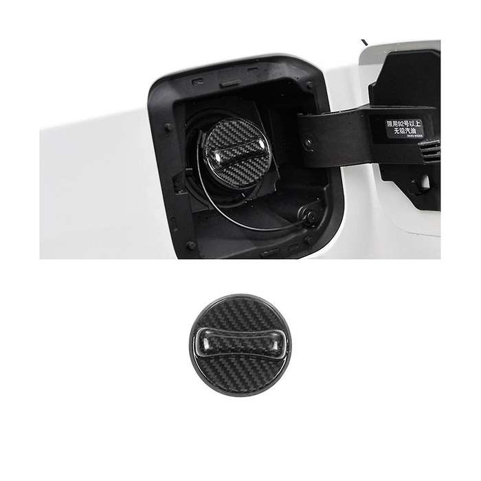 Real Hard Carbon Fiber Sticker Car Gas Fuel Tank Cap Gasoline Cover Accessories for Universial(Carbo
