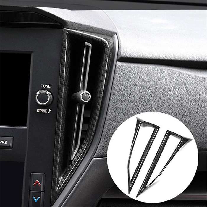 Real Hard Carbon Fiber Sticker for / 2022 2023 Car Central Control Air Outlet Trim(Red)
