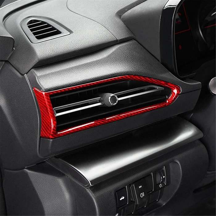 Real Hard Carbon Fiber Sticker for / 2022 2023 Car Side Air Outlet Trim(Black)
