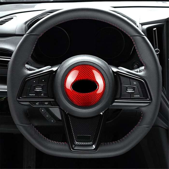 Real Hard Carbon Fiber Sticker for / 2022-2024 Car Steering Wheel Center Cover Accessories,A