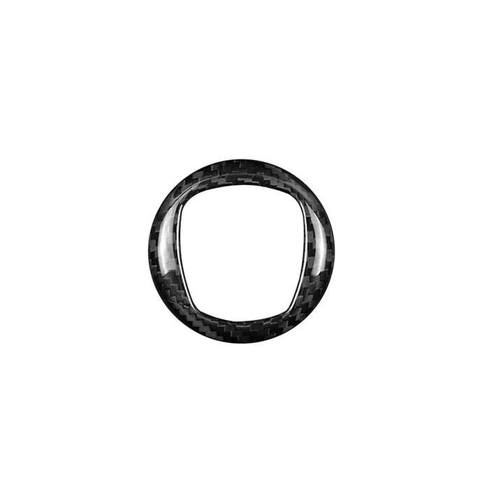 Real Hard Carbon Fiber Sticker for 2008-2023 Car Steering Wheel Center Ring Cover Interior Accessori