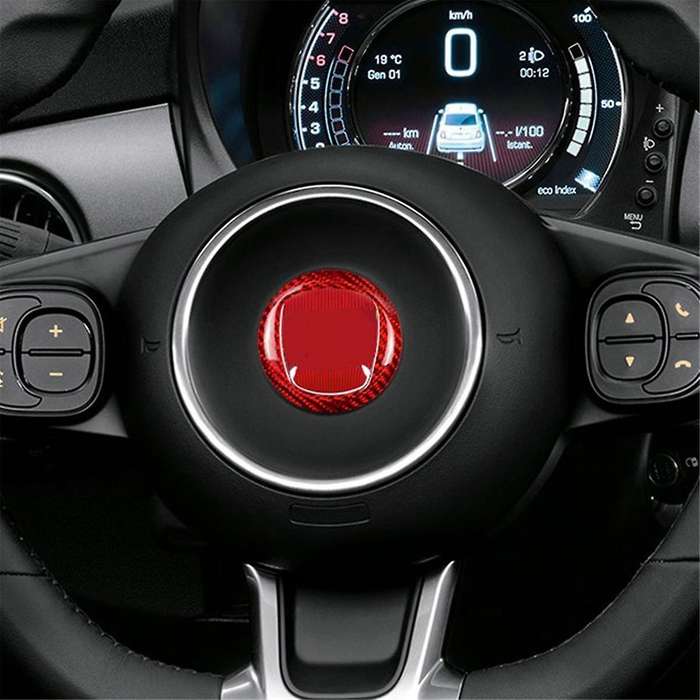 Real Hard Carbon Fiber Sticker for 2008-2023 Car Steering Wheel Center Ring Cover Interior Accessori