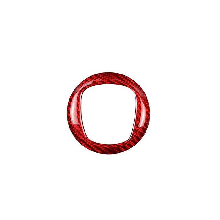 Real Hard Carbon Fiber Sticker for 2008-2023 Car Steering Wheel Center Ring Cover Interior Accessori