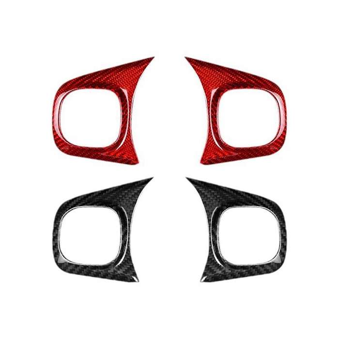 Real Hard Carbon Fiber Sticker for 2020-2023 Car Steering Wheel Button Cover Interior Trim Accessori