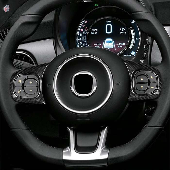 Real Hard Carbon Fiber Sticker for 2020-2023 Car Steering Wheel Button Cover Interior Trim Accessor