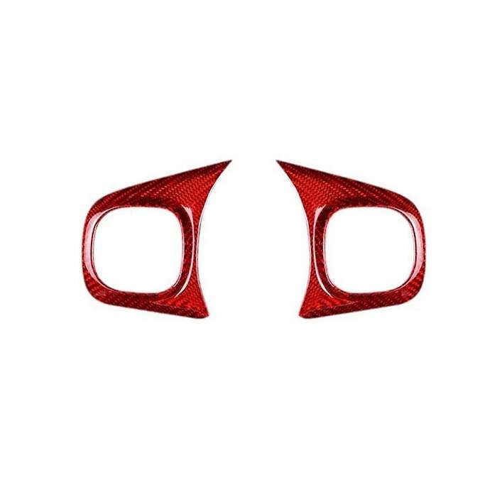 Real Hard Carbon Fiber Sticker for 2020-2023 Car Steering Wheel Button Cover Interior Trim Accessori