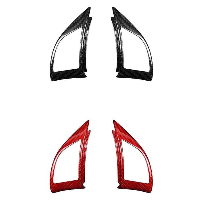 Real Hard Carbon Fiber Sticker for 595 2010-2015 Car Steering Wheel Button Interior Trim(b)