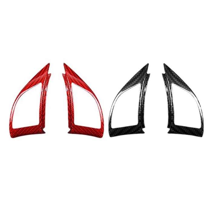 Real Hard Carbon Fiber Sticker for 595 2010-2015 Car Steering Wheel Button Interior Trim(b)