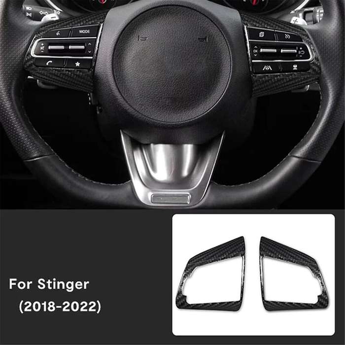 Real Hard Carbon Fiber Sticker Steering Wheel Panel Trim for 2018 2019 2020 2021 2022
