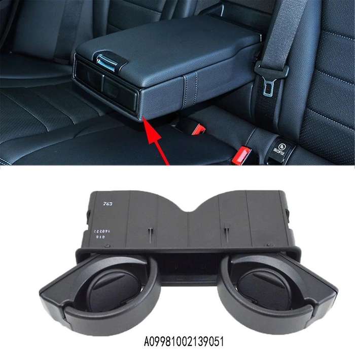 Rear Armrest Drink Holder for C-Class W205 2014-2019 Rear Armrest Water Cup Holder A09981002139051