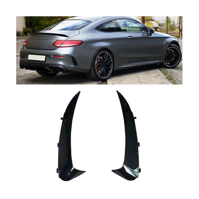 Rear Bumper Canard Flaps Spoiler Cover Trim Accessories for C Class W205 2015-2021 Coupe
